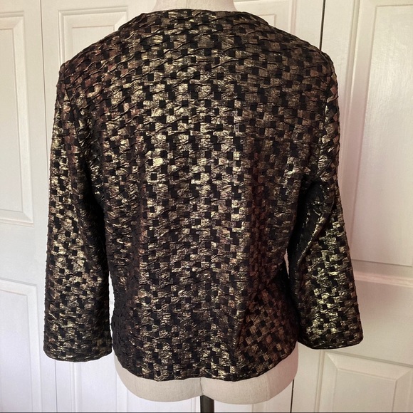 Chicos Festive gold and black jacket - Picture 2 of 3